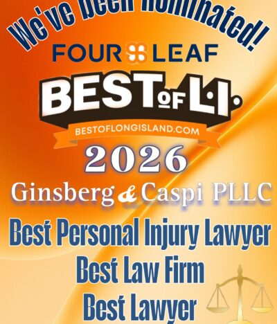 Ginsberg & Caspi, PLLC and Partner Peter Ginsberg Earn Prestigious Nominations in the 2026 Best of Long Island Contest